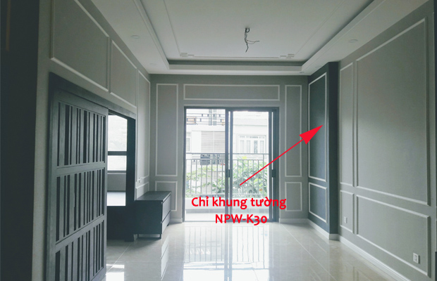 phào chỉ khung tường trắng trơn npw-k30